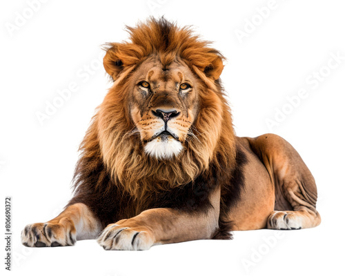 Lion relaxing Isolated on Transparent Background © PNG River Gfx
