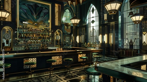 Art Deco Jazz Age Cocktail Bar
