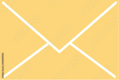 Mail envelope icon in yellow