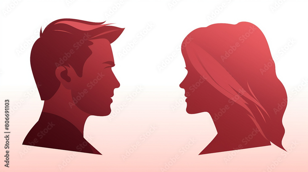 Diverse Male and Female Avatar Profiles Connecting in Digital Network Illustration