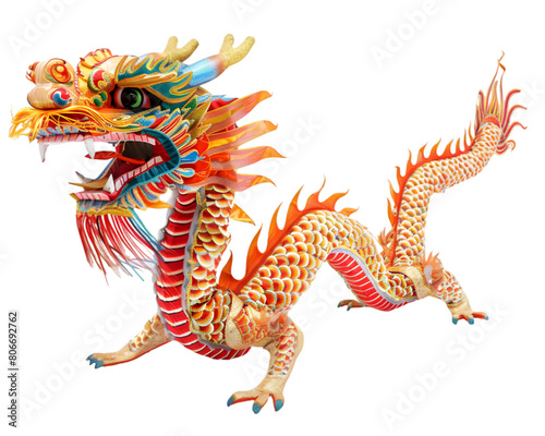 Chinese dragon Isolated on Transparent Background