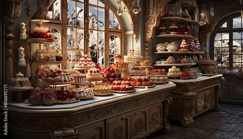Candy shop in the old town of Krakow, Poland