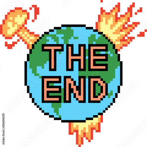 pixel art of end of earth