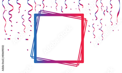 Shining square frame design vector