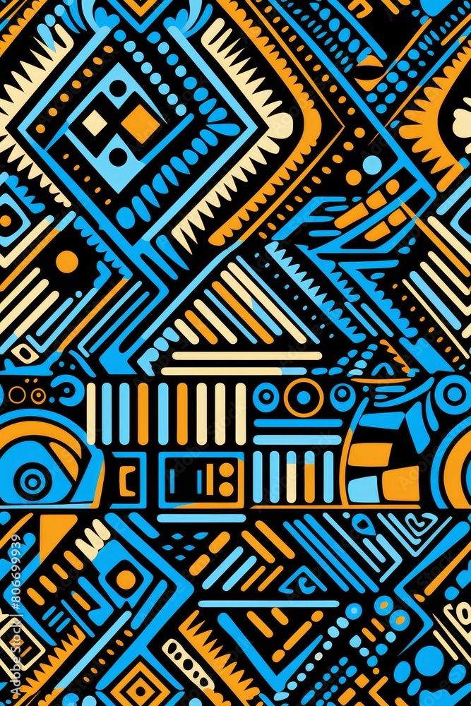 Seamless patterns creative ethnic style vector Seamless patterns creative ethnic style vector