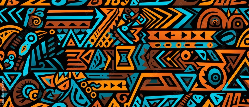 Seamless patterns creative ethnic style vector Seamless patterns creative ethnic style vector