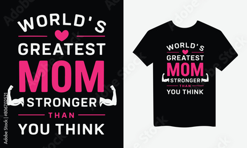 Mother's Day Typography Vector T-Shirt Design Template