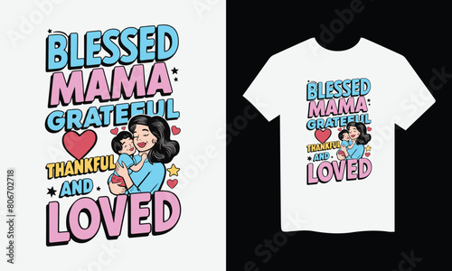 Mother's Day Typography Vector T-Shirt Design Template