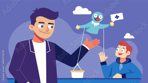 A popular social media influencer secretly controlled by a puppet master who carefully crafts their image and influences their followers..