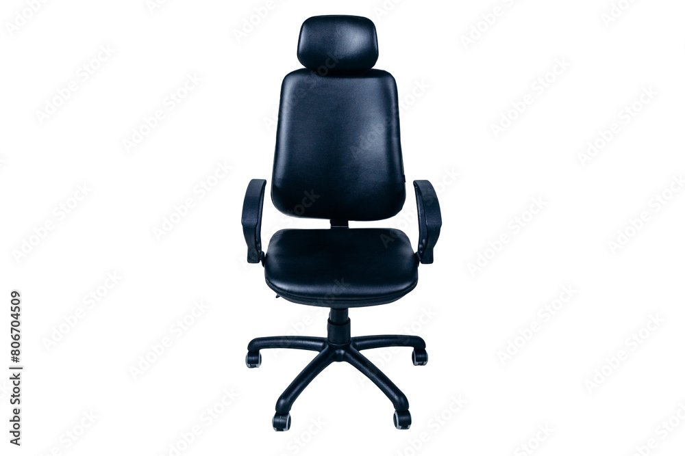 a black office chair with a headrest a black office chair with a headrest