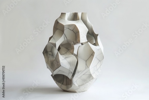3D-printed sculpture that fragments and reassembles a familiar object in the cubist style photo