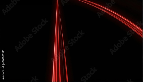 red speed line motion effect on plain black background from Generative AI