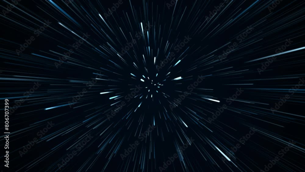 Blue color rays on black background. Hyperspace Jump forward. Lightspeed Tunnel. Speed Light Concept Blue color rays on black background. Hyperspace Jump forward. Lightspeed Tunnel. Speed Light Concept