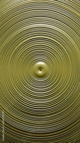 Olive thin concentric rings or circles fading out background wallpaper banner flat lay top view from above on white background with copy space blank 