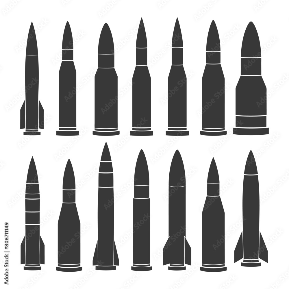 Silhouette bullets black color only Silhouette bullets black color only