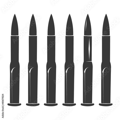 Silhouette bullets black color only