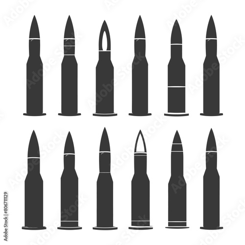 Silhouette bullets black color only