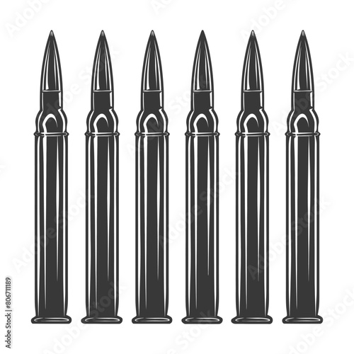 Silhouette bullets black color only