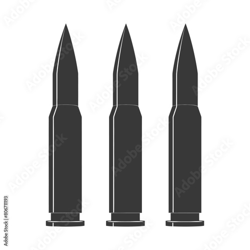 Silhouette bullets black color only