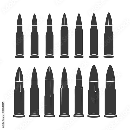 Silhouette bullets black color only