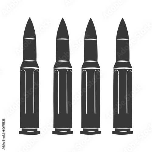 Silhouette bullets black color only