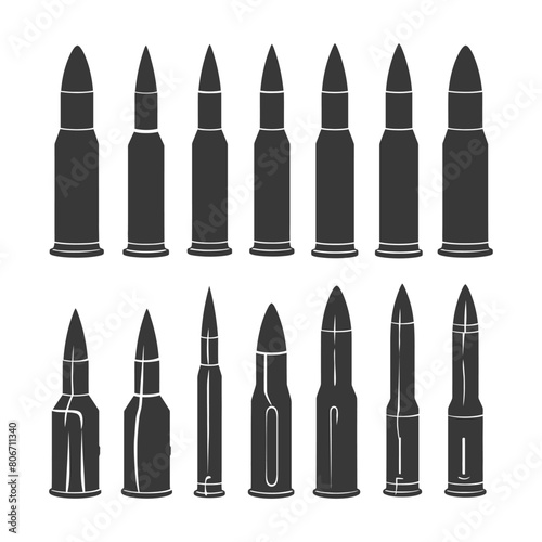 Silhouette bullets black color only