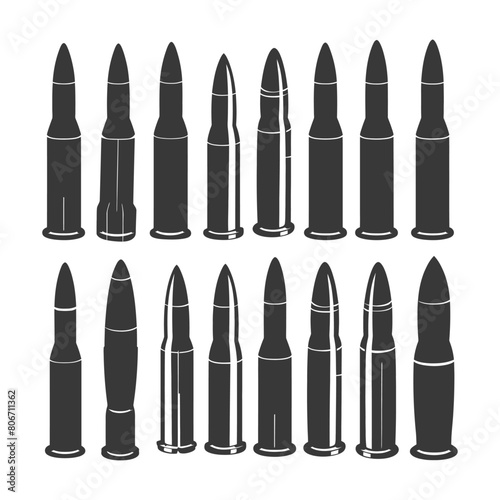 Silhouette bullets black color only