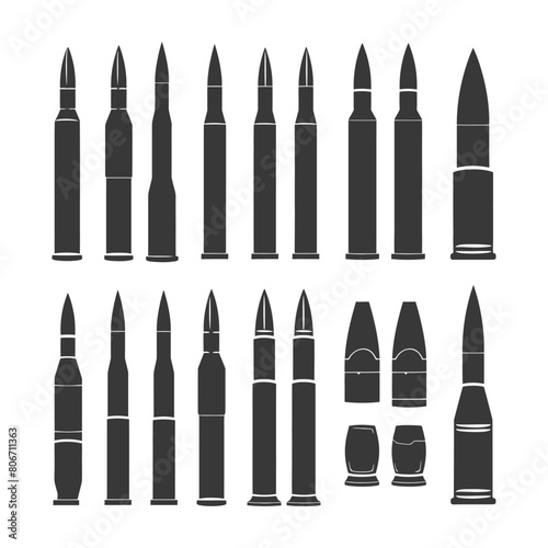 Silhouette bullets black color only