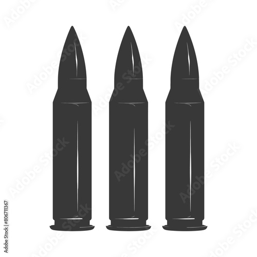 Silhouette bullets black color only