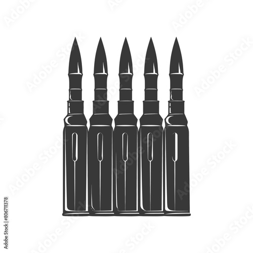 Silhouette bullets black color only