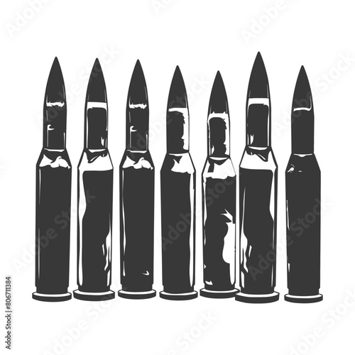 Silhouette bullets black color only