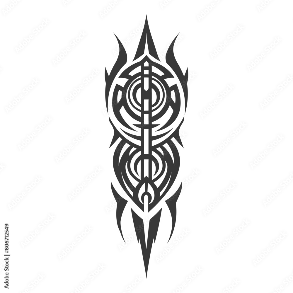 Silhouette abstract tribal art black color only Silhouette abstract tribal art black color only