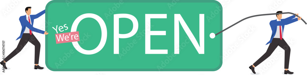 To kick things off, new beginnings, new business, new challenges and developments, the merchants pulled out a huge placard together To kick things off, new beginnings, new business, new challenges and developments, the merchants pulled out a huge placard together