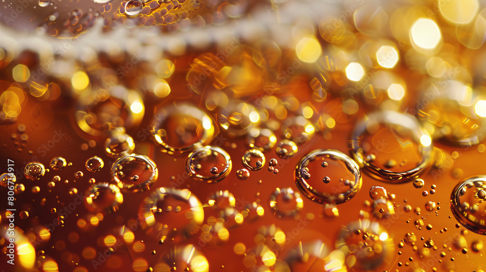 beer liquid in a glass, showing the fine bubbles and rich golden color,generative ai beer liquid in a glass, showing the fine bubbles and rich golden color,generative ai