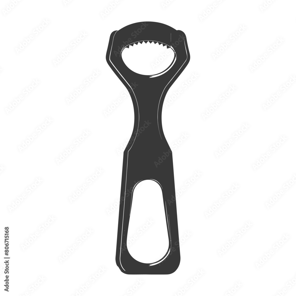 Silhouette bottle opener industrial style black color only Silhouette bottle opener industrial style black color only