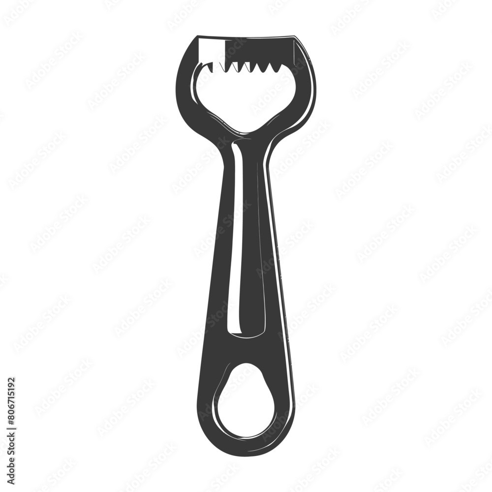 Silhouette bottle opener industrial style black color only Silhouette bottle opener industrial style black color only