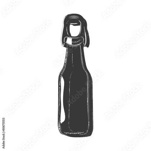 Silhouette bottle opener black color only