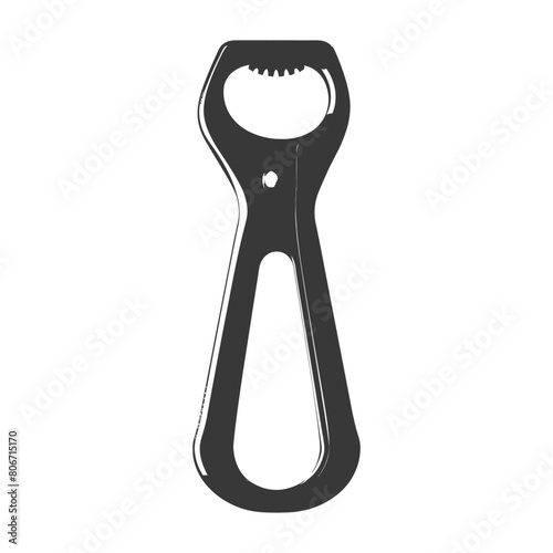 Silhouette bottle opener industrial style black color only