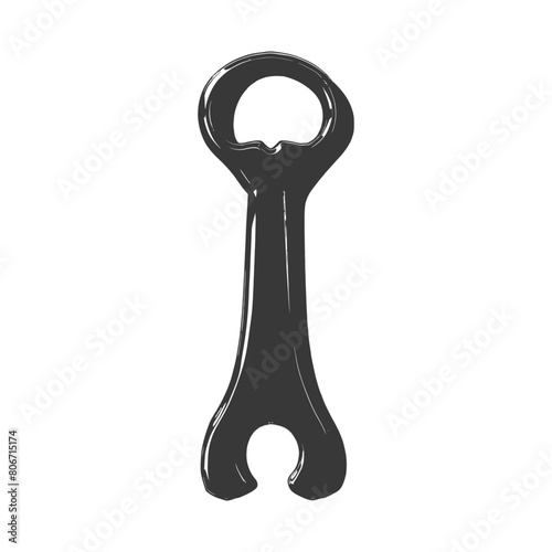 Silhouette bottle opener industrial style black color only