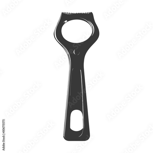 Silhouette bottle opener industrial style black color only