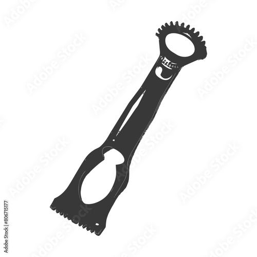 Silhouette bottle opener industrial style black color only
