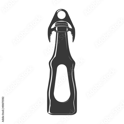 Silhouette bottle opener industrial style black color only