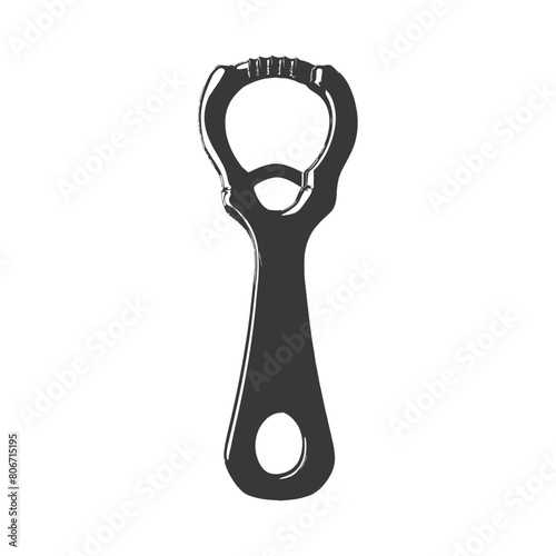 Silhouette bottle opener industrial style black color only