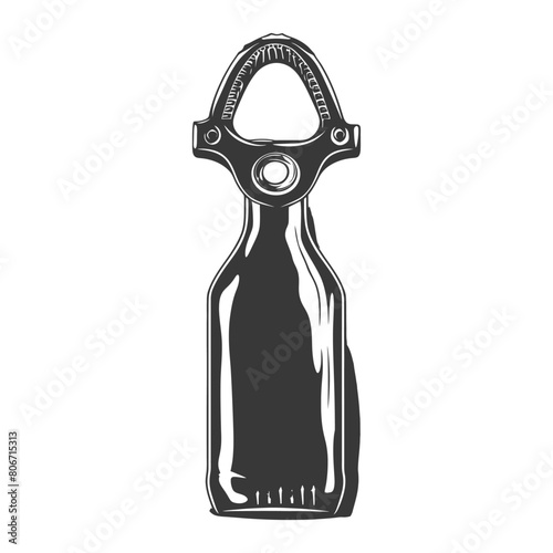 Silhouette bottle opener tool black color only