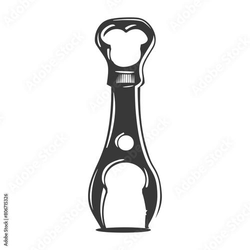 Silhouette bottle opener tool black color only