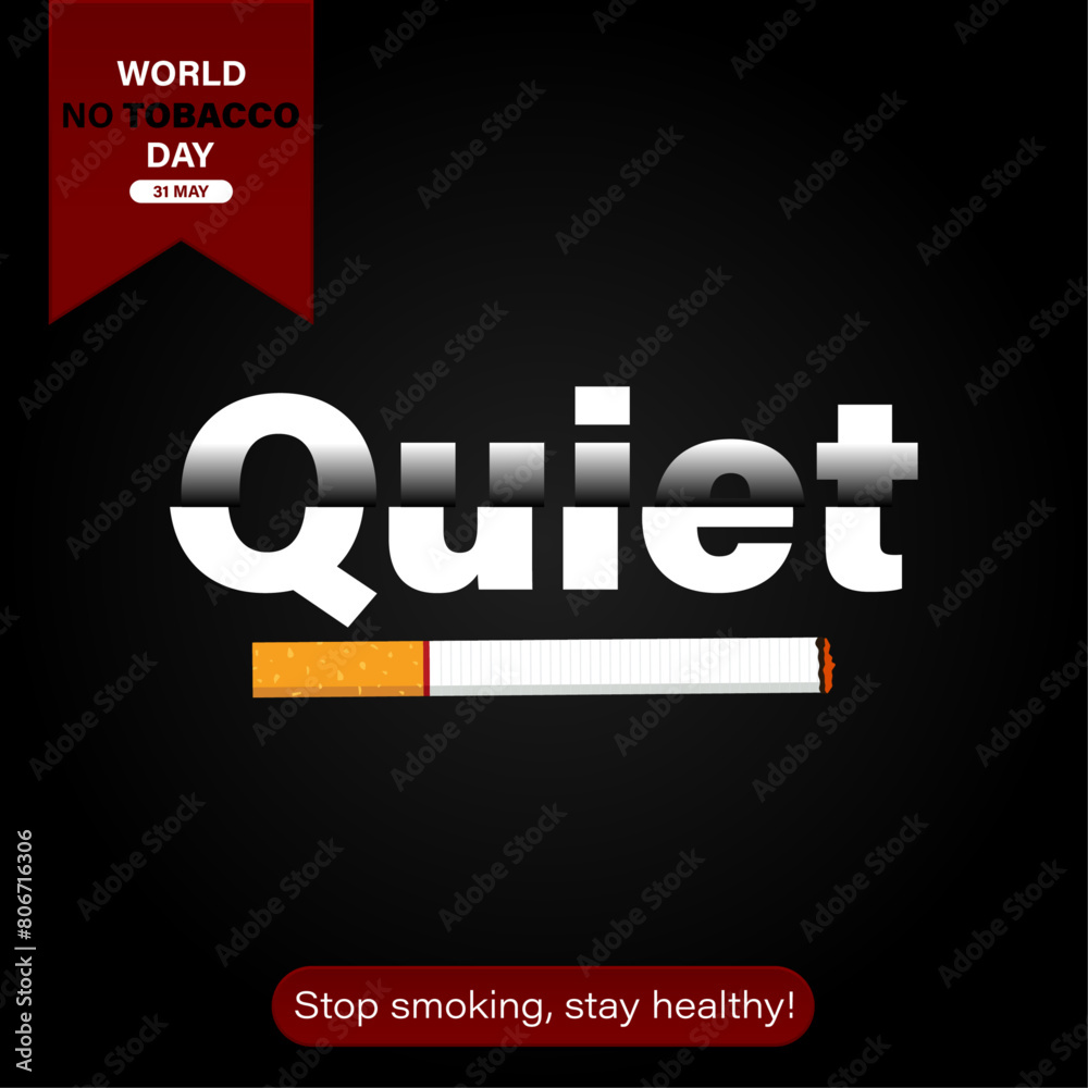 world no tobacco day campaign poster template, stop smoking awareness ...