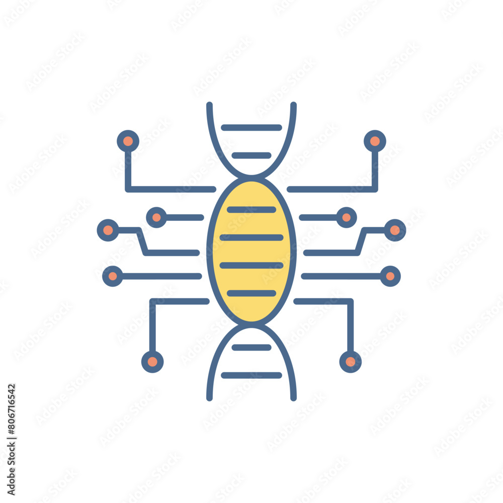 Dna  vector icon