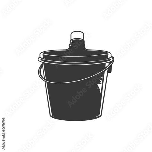 Silhouette bucket black color only
