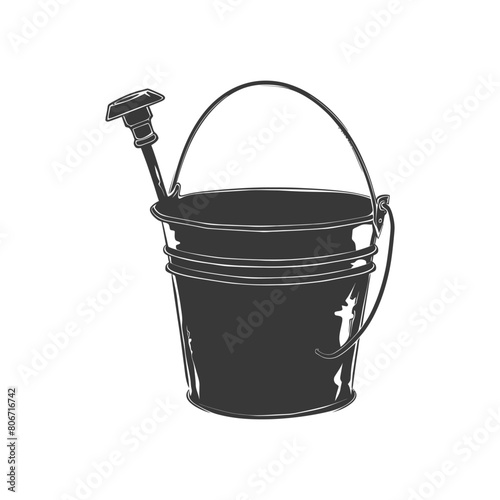 Silhouette bucket black color only