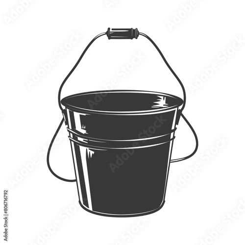 Silhouette bucket black color only